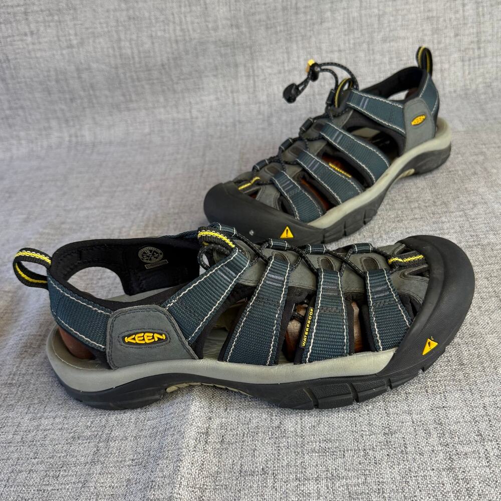KEEN Newport H2 Waterproof Hiking Sandals Men's 10 Navy Medium Gray 1001938